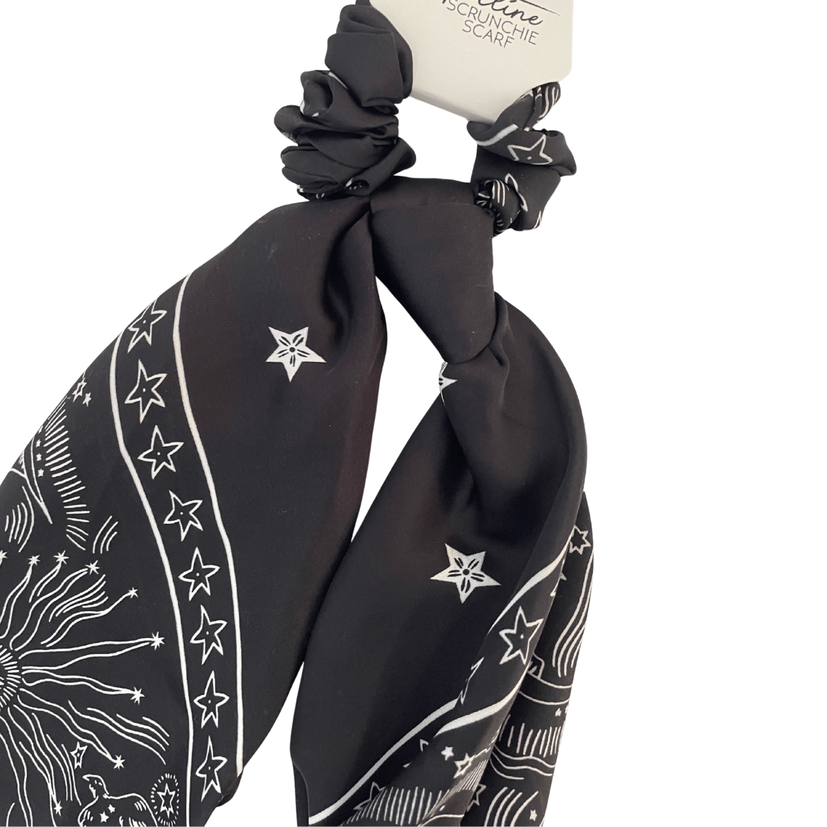 Black Cosmic Scrunchie Scarf - The Boutique Outlet