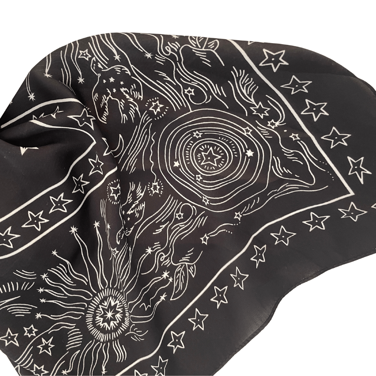 Black Cosmic Scrunchie Scarf - The Boutique Outlet