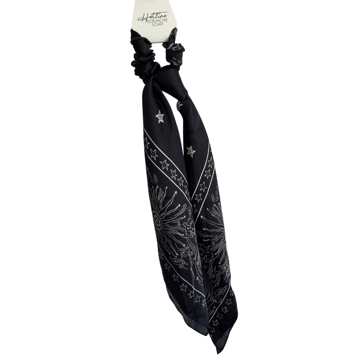 Black Cosmic Scrunchie Scarf - The Boutique Outlet