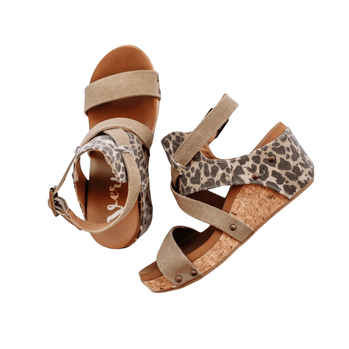 Claire Leopard Wedges