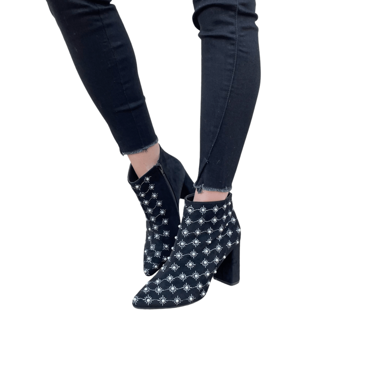 Pearl Suede Bootie - The Boutique Outlet