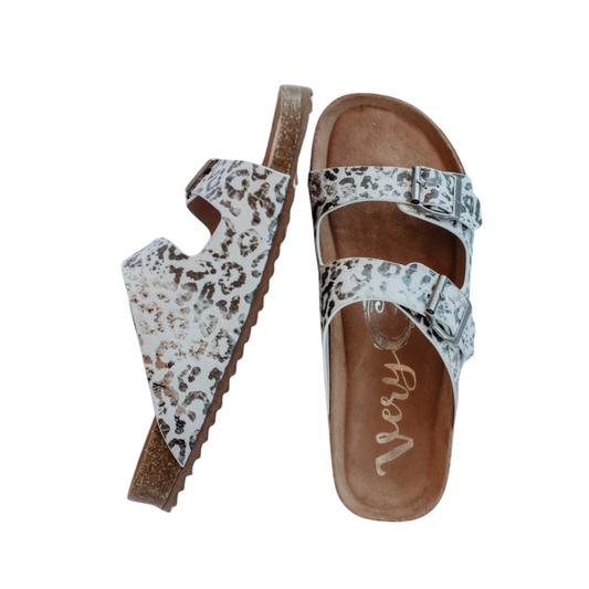 Aries Leopard Buckle Sandal