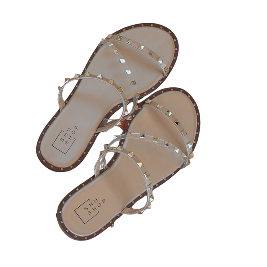 Belara Studded Sandal in Gold