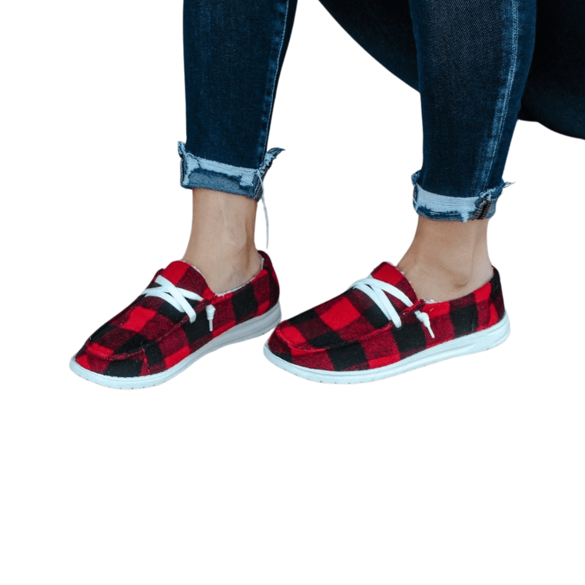 Plaid Riley in Red - The Boutique Outlet
