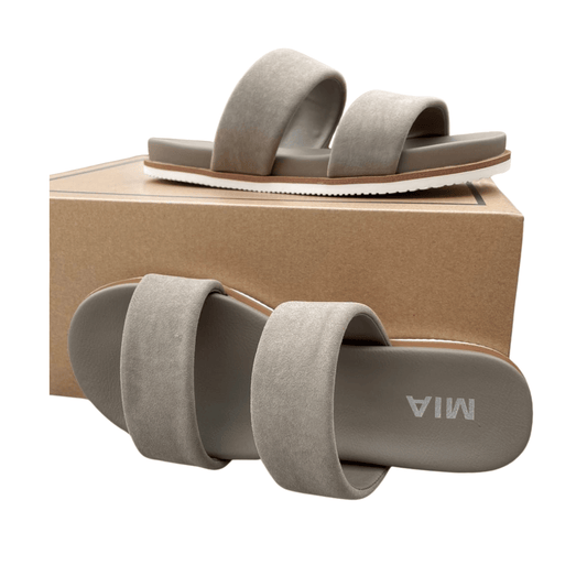 Valeri Taupe Slide Sandal - Sandals - The Boutique Outlet